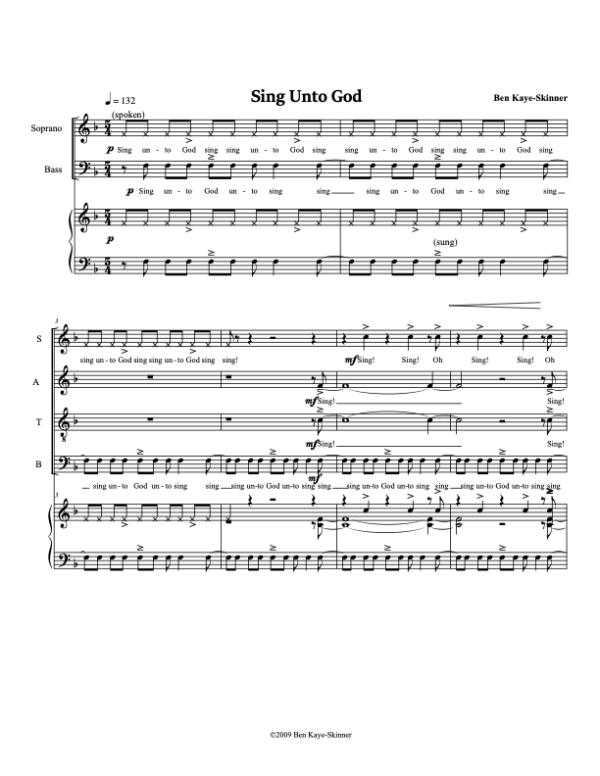  Sing Unto God  - Preview Score