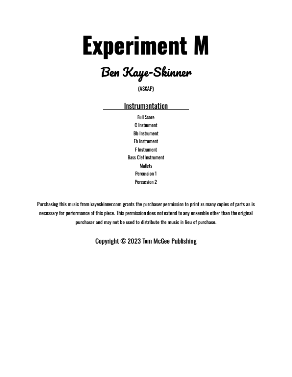 Experiment M