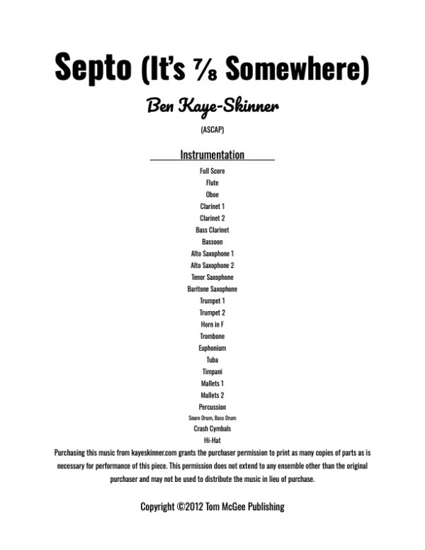  Septo – Preview Score