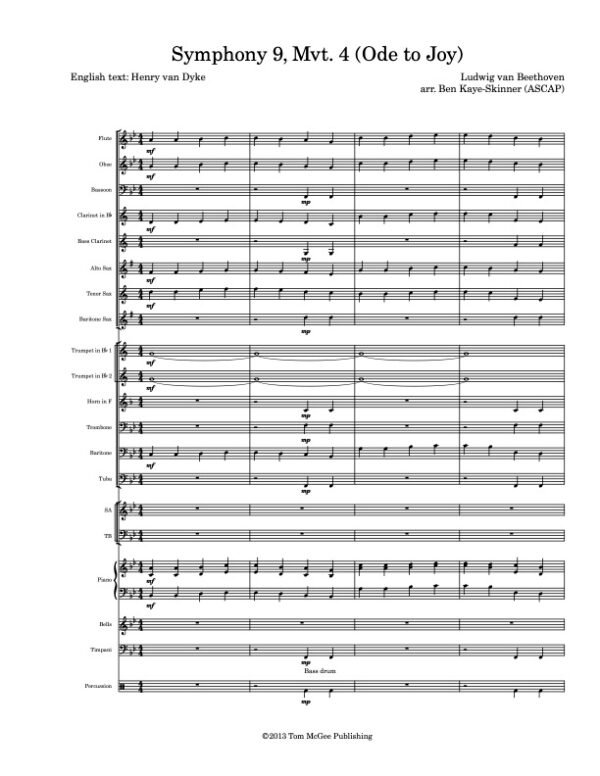 Symphony No. 9, Mvt. 4 - Preview Score